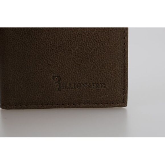 Billionaire Italian Couture Brown Leather Bifold Men's Wallet - Picture 4 of 6